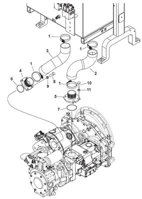 Durites hydrauliques d'aspiration des pompes 9990060