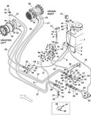 Moteur d'avancement avant MSE08, conduites hydrauliques 9991456S2