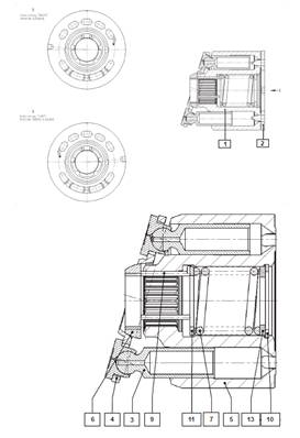 Pompe hydraulique grue, rotation 9992089