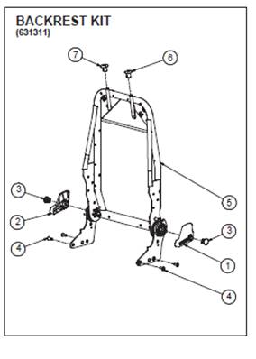 Siège 3000 HIGHT END, assemblage 9992153