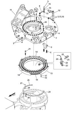 Rotation tourelle, assemblage 9992172