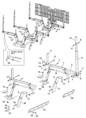 Berces hydrauliques, montage 9992424