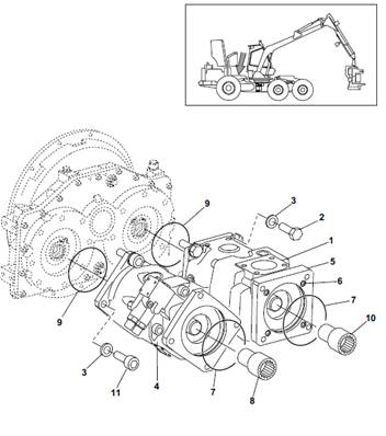 Pompes hydrauliques, montage 99929177