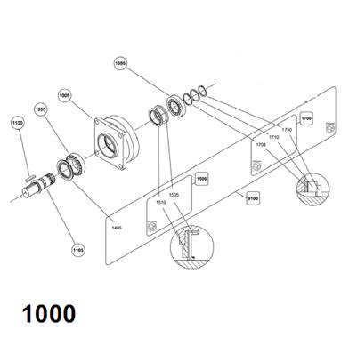 Moteur rotation tourelle, carter 99929338