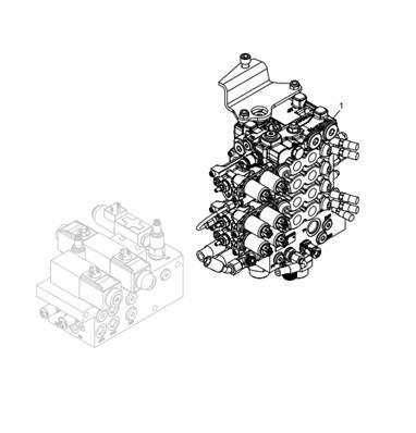 Bloc hydraulique de droite, assemblage LM043611