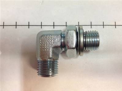 Adaptateur 90° BSP 1/4 - 9/16 ORFS Log Max RE601725