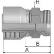 Embout à sertir PARKER L 10 - Mâle - Série 48 1D048-10-4