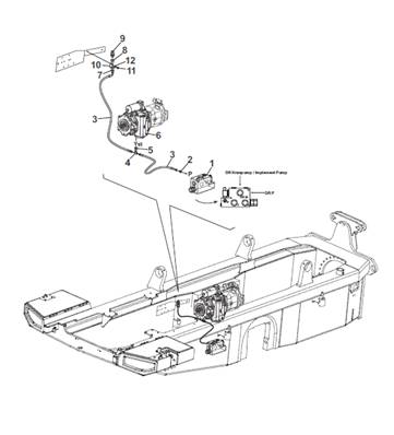 Pompe de transmission, conduites hydrauliques 9902870