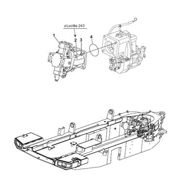 Moteur hydraulique, montage 9902911