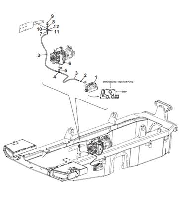 Pompe de transmission, conduites hydrauliques 9903628