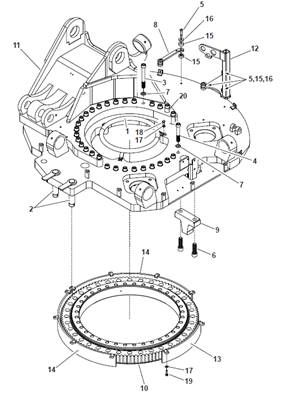 Rotation tourelle, assemblage 9991137