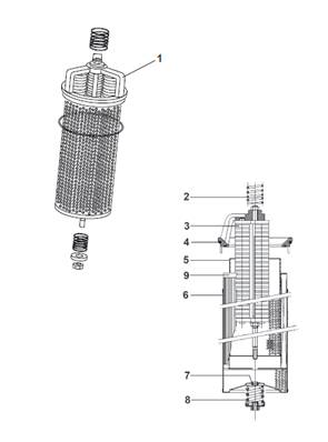 Réservoir hydraulique, filtration 9991530