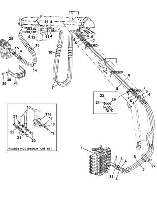 Rotator, conduites hydrauliques 9991925