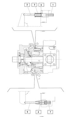 Pompe hydraulique de tête d'abattage, régulateur 9992239