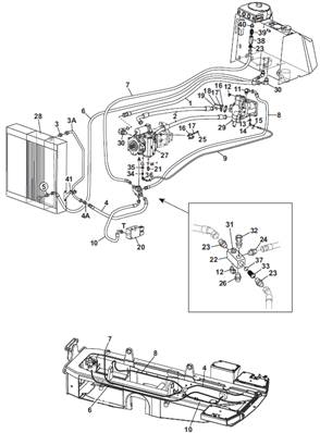 Transmission , conduites hydrauliques 9992445