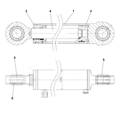 Vérin hydraulique direction, assemblage 99929241GR