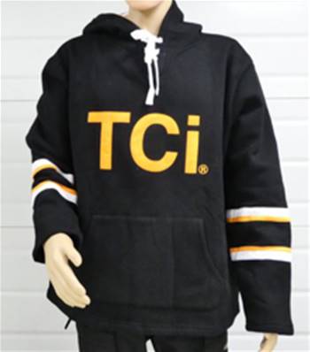 Sweatshirt à capuche noir et orange TCi taille S