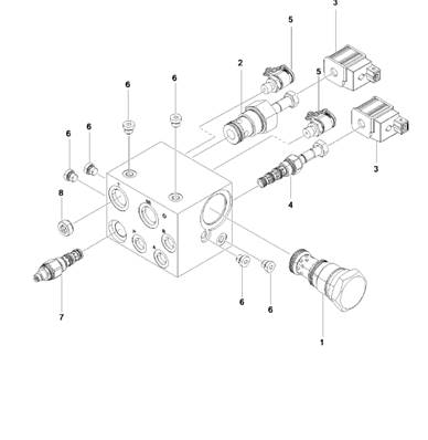 Bloc hydraulique de scie de cime LM017724