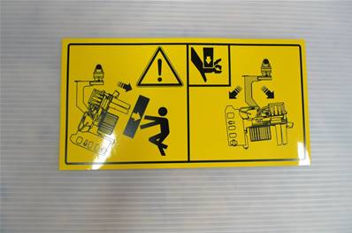 Autocollant avertissement risque d'écrasement Log Max RE519140