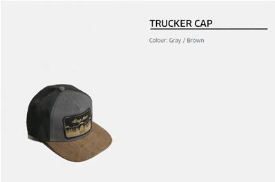 Casquette Log Max camionneur gris, noir et marron