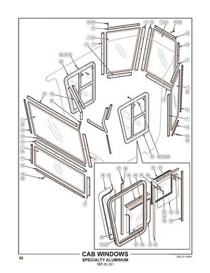 Vitres cabine, aluminium 10726261