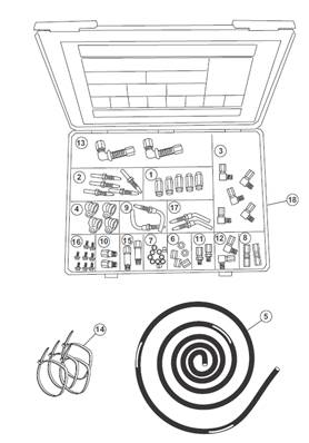 Kit réparation graissage centralisé, assemblage 7032755