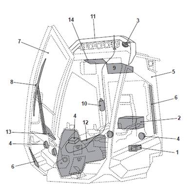 Structure cabine, assemblage 9991775