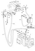 Harvesting head hydraulic pump, control valve 9991898