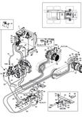 Moteur d'avancement arrire,conduites hydrauliques 9992047S2