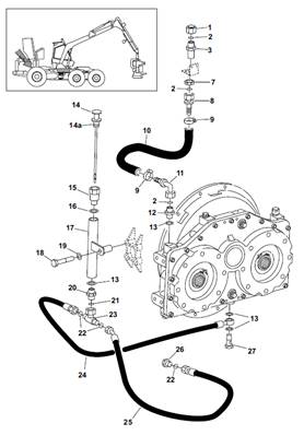 Pompe de transmission, conduites hydrauliques 9992219