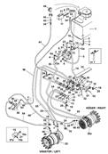 Moteur d'avancement arrire,conduites hydrauliques 9992328S2