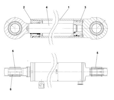 Vérin hydraulique direction, assemblage 9992533