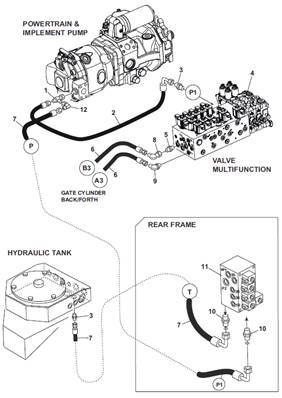 Berces hydrauliques, montage 9992654