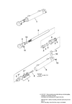 Vérin hydraulique marche-pied, assemblage 9992659