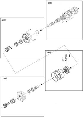 Moteur rotation tourelle, assemblage 99929415