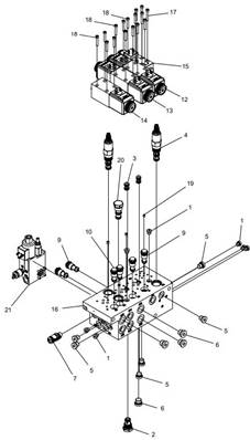 Bloc hydraulique de gauche, assemblage #2 LM018843