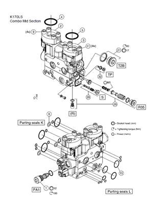 Tranche de distributeur intermédiaire pour L90LS/K170 LM999031