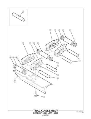 Assemblage des chenilles, maillon rapide gauche FH400 4110721