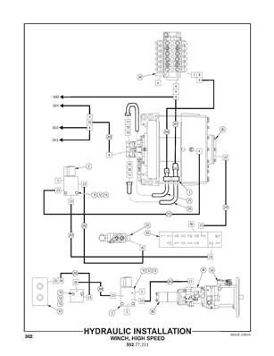 Installation hydraulique, treuil grande vitesse 50277211