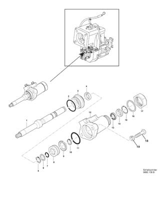 Sélecteur vitesse boîte de transmission, assemblage 7020808