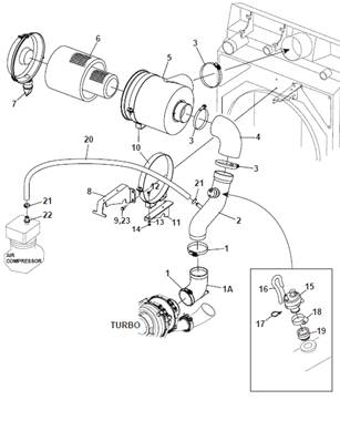 Système de filtration d'admission d'air 9990019