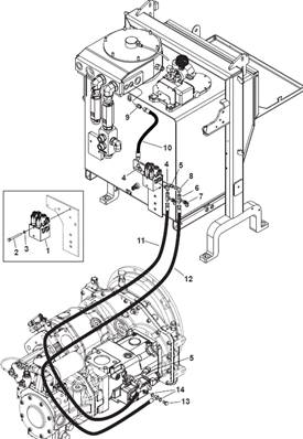 Contrôle de pompe hydraulique de tête d'abattage 9990063