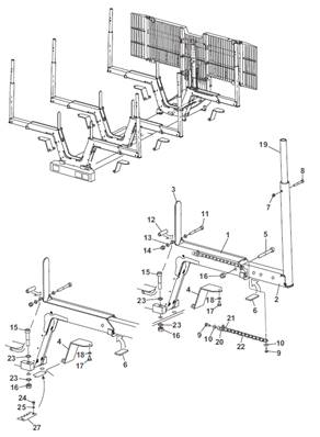 Berces mécaniques/hydrauliques, montage 9991580