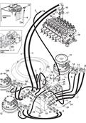 Moteur rotation tourelle, conduites hydrauliques 9991732S2