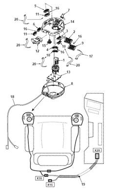 Console joystick gauche, assemblage 9991864