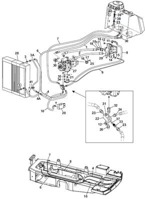 Transmission , conduites hydrauliques 9991960