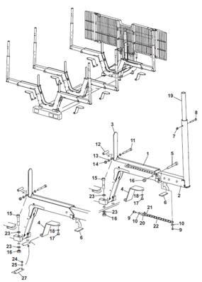 Berces mécaniques/hydrauliques, montage 9992403