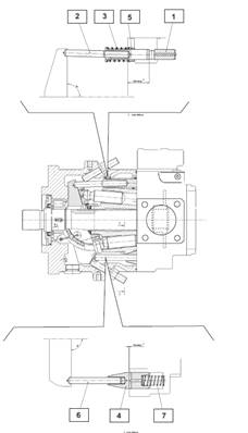 Pompe hydraulique de tête d'abattage, régulateur 99929449