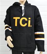 Sweatshirt à capuche noir et orange TCi taille XXL