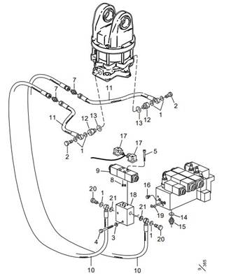 Contrôle du rotator, avec valve ON/OFF LM0335092